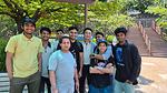 With professor on campus